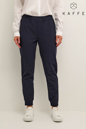 Kaffe Blue Hannie Cropped Casual Trousers (T52214) | £80