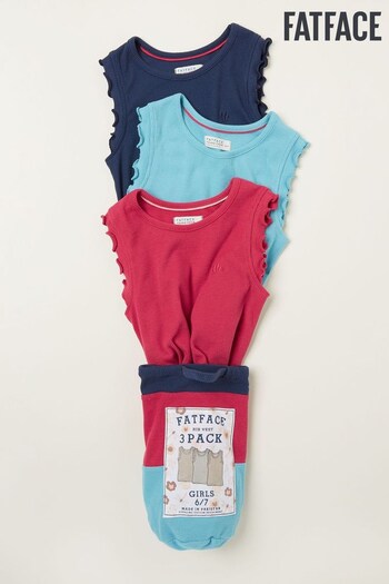 FatFace Blue Rib Jersey Vests 3 Packs (T52410) | £25