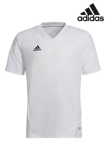 adidas White Condivo 22 Junior Jersey T-Shirt (T52447) | £18