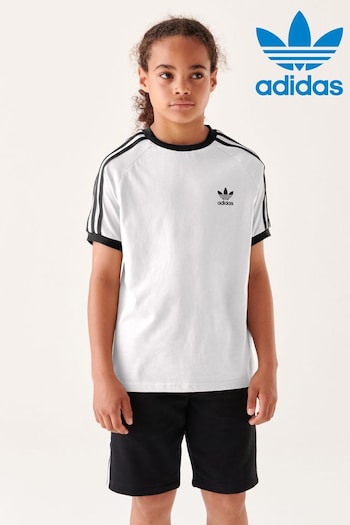 adidas Originals Junior White Adicolor 3-Stripes T-Shirt (T52637) | £20