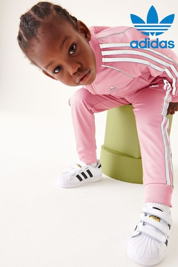 adidas coppmt originals Kids Pink Adicolor SST Tracksuit (T52651) | £43