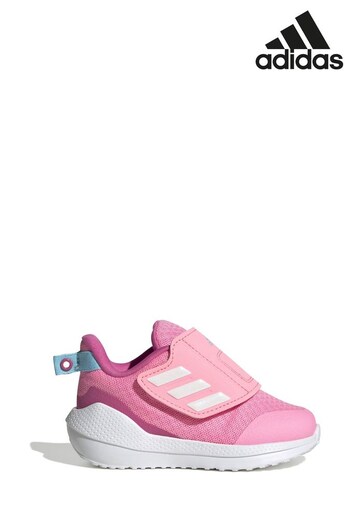 adidas Pink EQ21 Run 2.0 Sport Hook And Loop Strap Infant Trainers (T52752) | £35