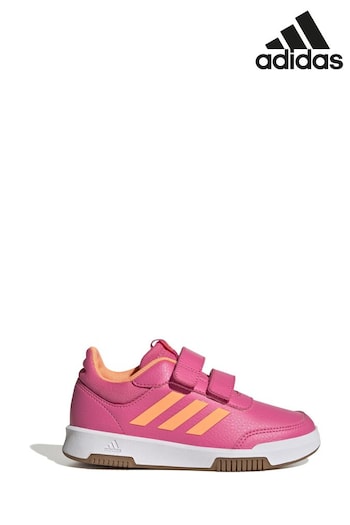 adidas Pink/Orange Kids Basketballwear Tensaur Hook And Loop Trainers (T52883) | £28