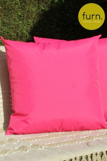 furn. Pink Plain Twin Pack Water UV Resistant Outdoor Cushions (T53125) | £23