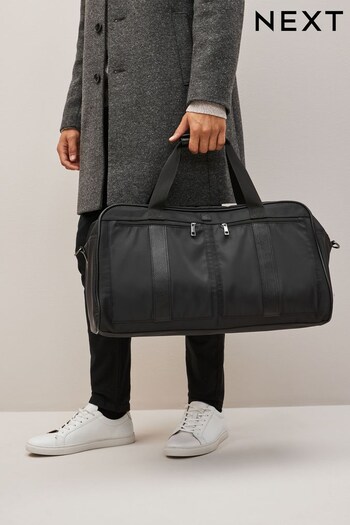 Black Nylon Holdall Luggage Bag (T53212) | £55