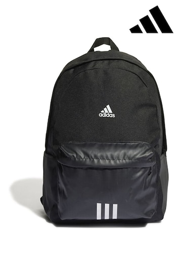 adidas Black Adult Classic Badge of Sport 3-Stripes Backpack (T53226) | £23