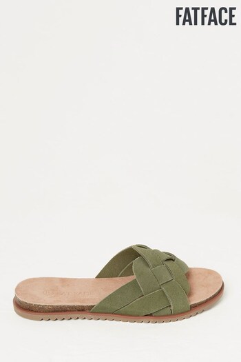 FatFace Green Andrea Weave Sandals (T53240) | £45