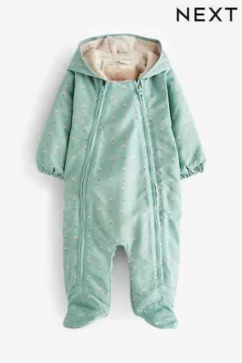 Sage Green Floral Lightweight Baby Pramsuit All-In-One (0mths-2yrs) (T53245) | £25 - £27