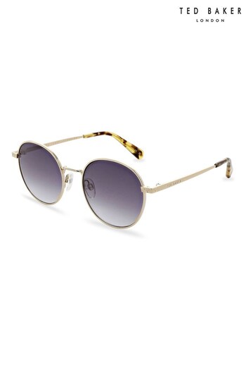 Ted Baker Womens Small Metal Round Eye Sunglasses with Adjustable Nose Pads (T53487) | £75