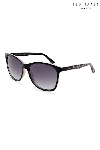 Ted Baker Black Amie Sunglasses farrow With Ted Floral Printed Temples (T53501) | £75