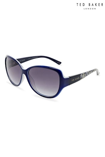 Ted Baker Womens Oversized Fashion Sunglasses with Excusive Floral Print on Temples (T53502) | £75