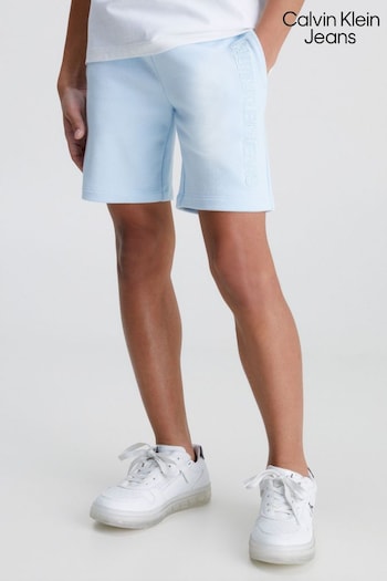 Calvin Klein Jeans Boys Blue Embroidered Logo Shorts (T53595) | £65