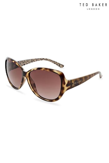 Ted Baker Womens Oversized Fashion Sunglasses with Excusive Floral Print on Temples (T53613) | £75
