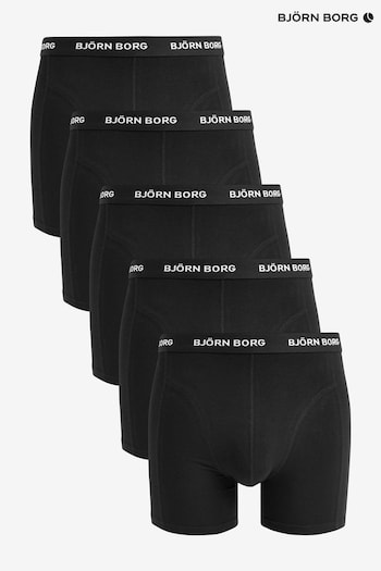 Bjorn Borg Essential Black Boxers 5 Pack (T53678) | £55
