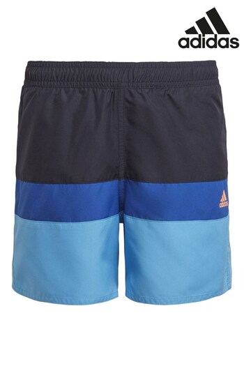 adidas Blue Junior Colorblock Swim Shorts (T53720) | £22