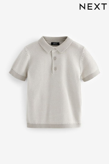 Grey Short Sleeved Multi Tone Polo Shirt (3mths-7yrs) (T53887) | £11 - £13
