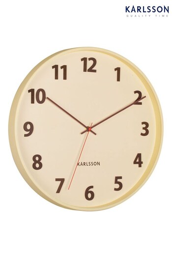 Karlsson Yellow Summertime Wooden Wall Clock (T53911) | £47