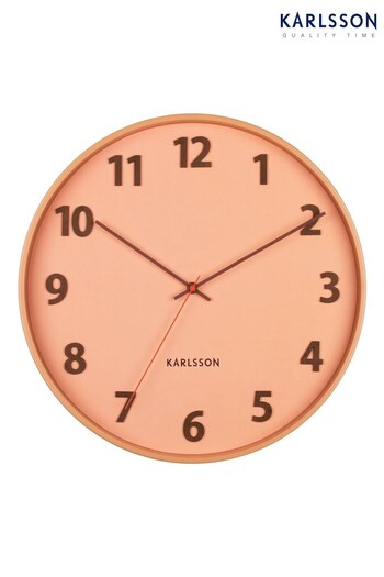 Karlsson Orange Summertime Wooden Wall Clock (T53973) | £47