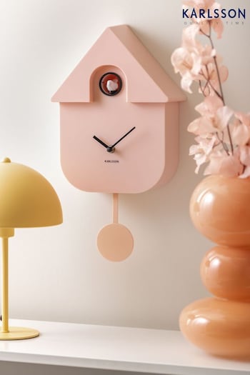 Karlsson Pink Modern Cuckoo ABS Wall Clock (T53975) | £75