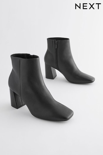 Black Forever Comfort® With Motionflex Square Toe Ankle Boots (T54052) | £70