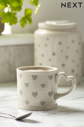 Grey Hearts Mug (T54136) | £7