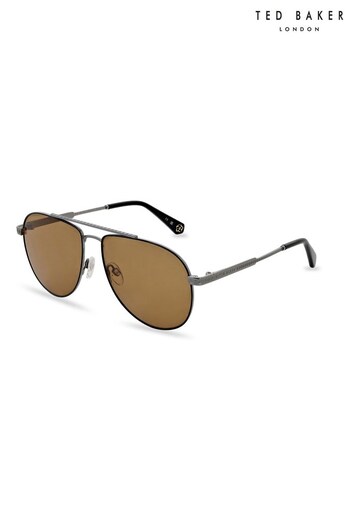 Ted Baker Classic Metol Pilot Sunglasses with Double Bridge and Adjustable Nose Pads (T54185) | £75