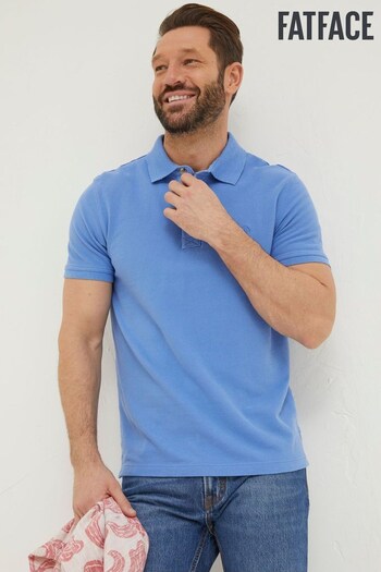 FatFace Blue Organic Pique Polo Shirt (T54263) | £35