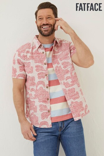 FatFace Pink Floral Block Print Shirt (T54360) | £44