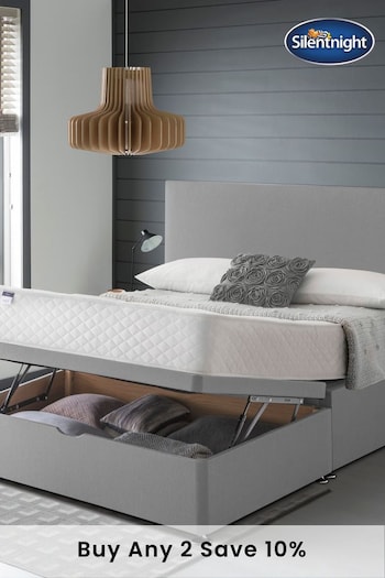 Silentnight Grey Eco Miracoil Half Ottoman Divan Bed Set (T54546) | £805 - £955
