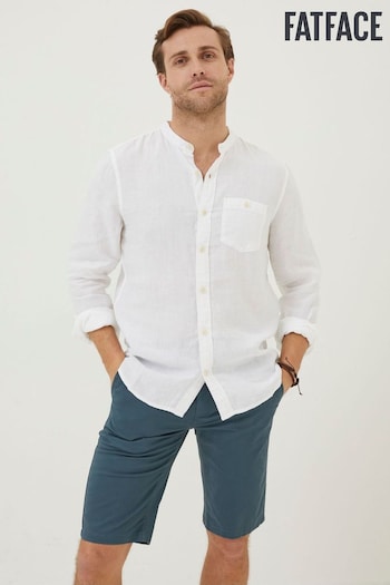 FatFace White Linen Grandad Shirt (T54635) | £58