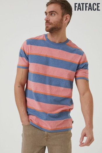 FatFace Orange Ellbridge Stripe T-Shirt (T54652) | £28