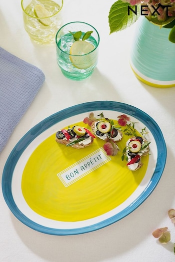Teal Blue Bon Appétit Platter (T54825) | £18