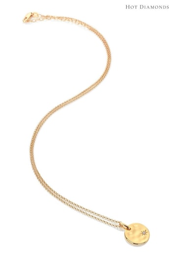Hot Diamonds X Jac Jossa Gold Tone Lunar Pendant Necklace (T54850) | £70