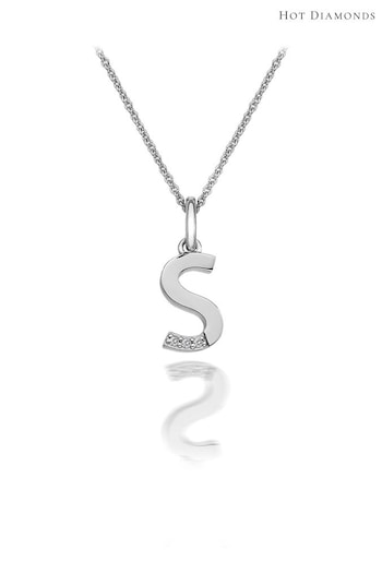 Hot Diamonds Silver Micro Initial Pendant Necklace (T54853) | £40