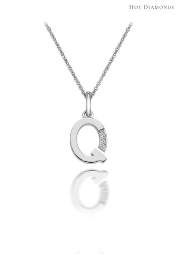 Hot Diamonds Silver Micro Initial Pendant Necklace (T54854) | £40