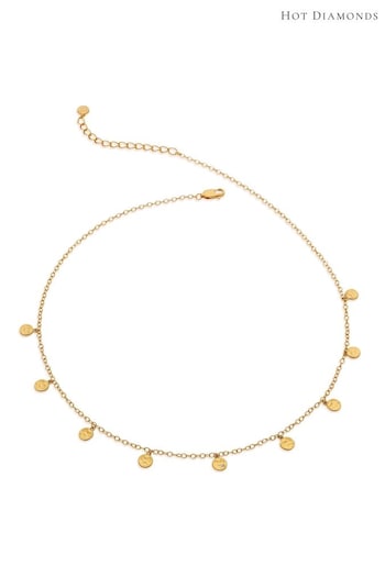 Hot Diamonds X Jac Jossa Gold Tone Lunar Necklace (T54884) | £110