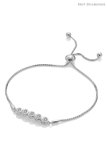 Hot Diamonds Silver Tone Tender White Topaz Bracelet (T54909) | £80
