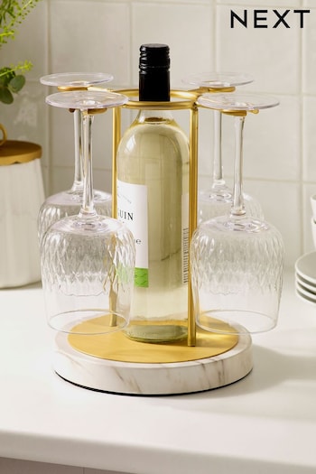 Gold Valencia Bottle and Glass Holder Centre Piece (T54918) | £35