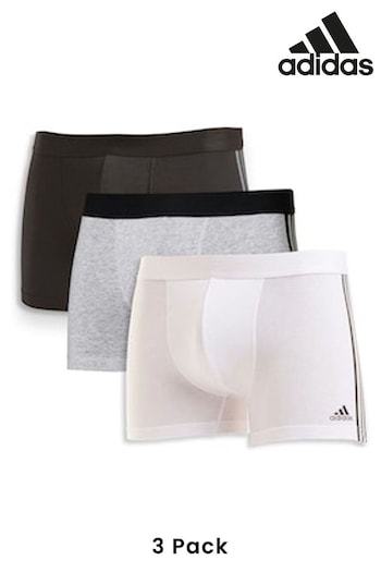 adidas soccer White Active Flex Cotton 3 Pack Boxers (T54982) | £30
