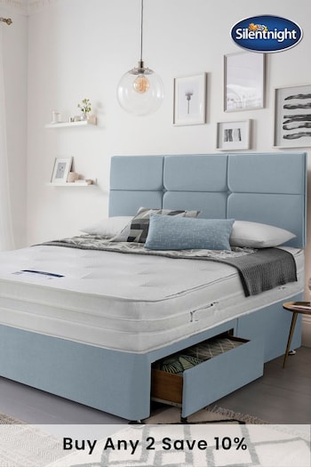 Silentnight Blue Eco 1200 Mirapocket Mattress and 2 Drawer Divan Base Bed Set (T55010) | £630 - £990