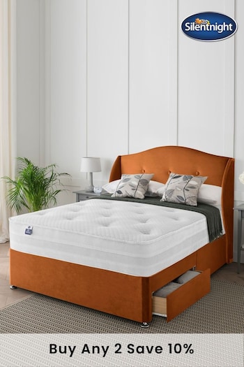 Silentnight Bronze Eco 1200 Mirapocket Mattress and 2 Drawer Velvet Divan Base Bed Set (T55169) | £850 - £1,030