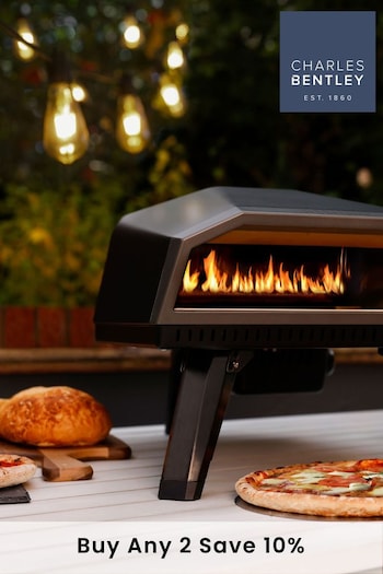 Charles Bentley Black Garden Ottimo 12 Gas Pizza Oven (T55293) | £285