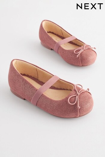 Pink Shimmer Ballet Occasion Shoes (T55320) | £18 - £20