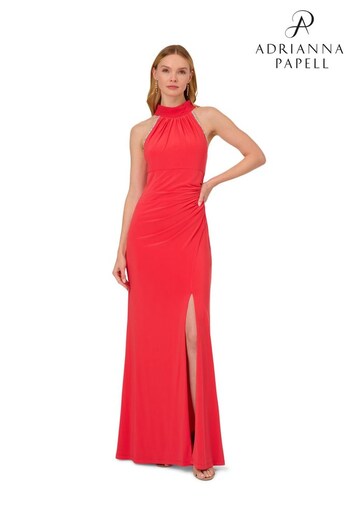 Adrianna Papell Red Jersey and Chiffon Gown (T55328) | £199