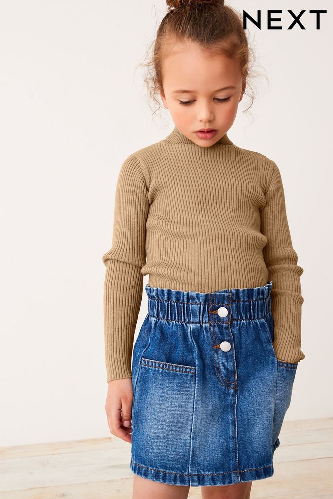 Black denim skirt toddler sale