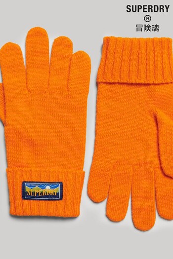 Superdry Orange Wool Blend Radar Gloves (T55597) | £18