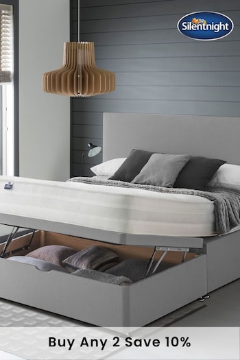 Silentnight Grey Eco 1200 Mirapocket Half Ottoman Divan Bed Set (T55733) | £980 - £1,170