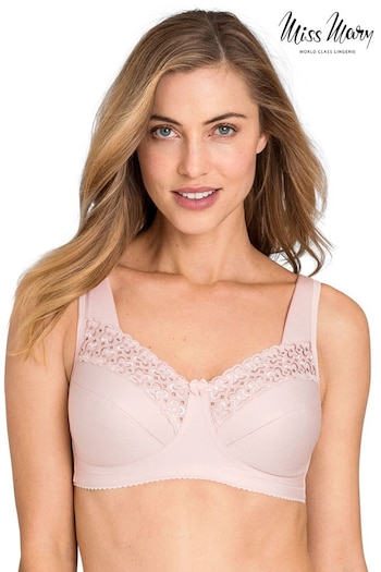 Miss Mary of Sweden Pink Broderie Anglaise Non Wired Bra (T55739) | £39