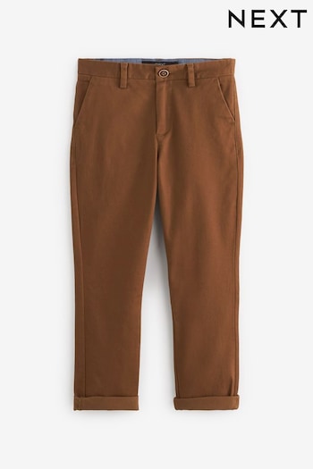 Ginger/Tan Brown Regular Fit Stretch Chino Trousers kids (3-17yrs) (T55750) | £12 - £17