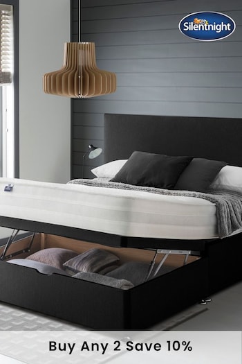 Silentnight Black Eco 1200 Mirapocket Half Ottoman Divan Bed Set (T55881) | £980 - £1,170